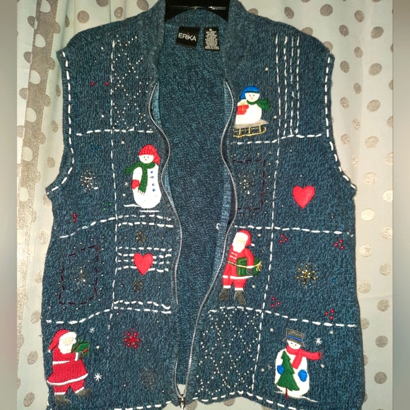 Erika Holiday Sweater Vest XL - Picture 3 of 5